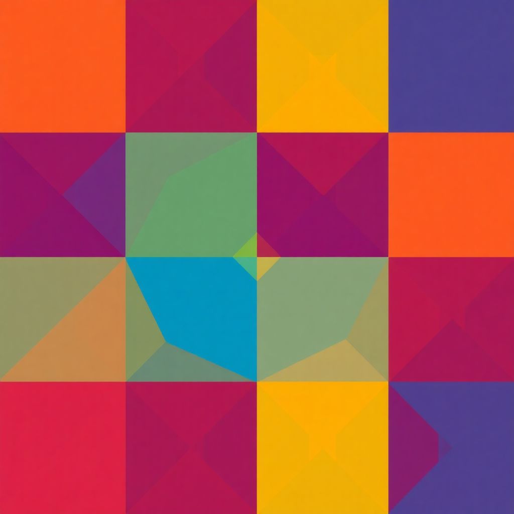 Abstract geometric patterns in vibrant colors